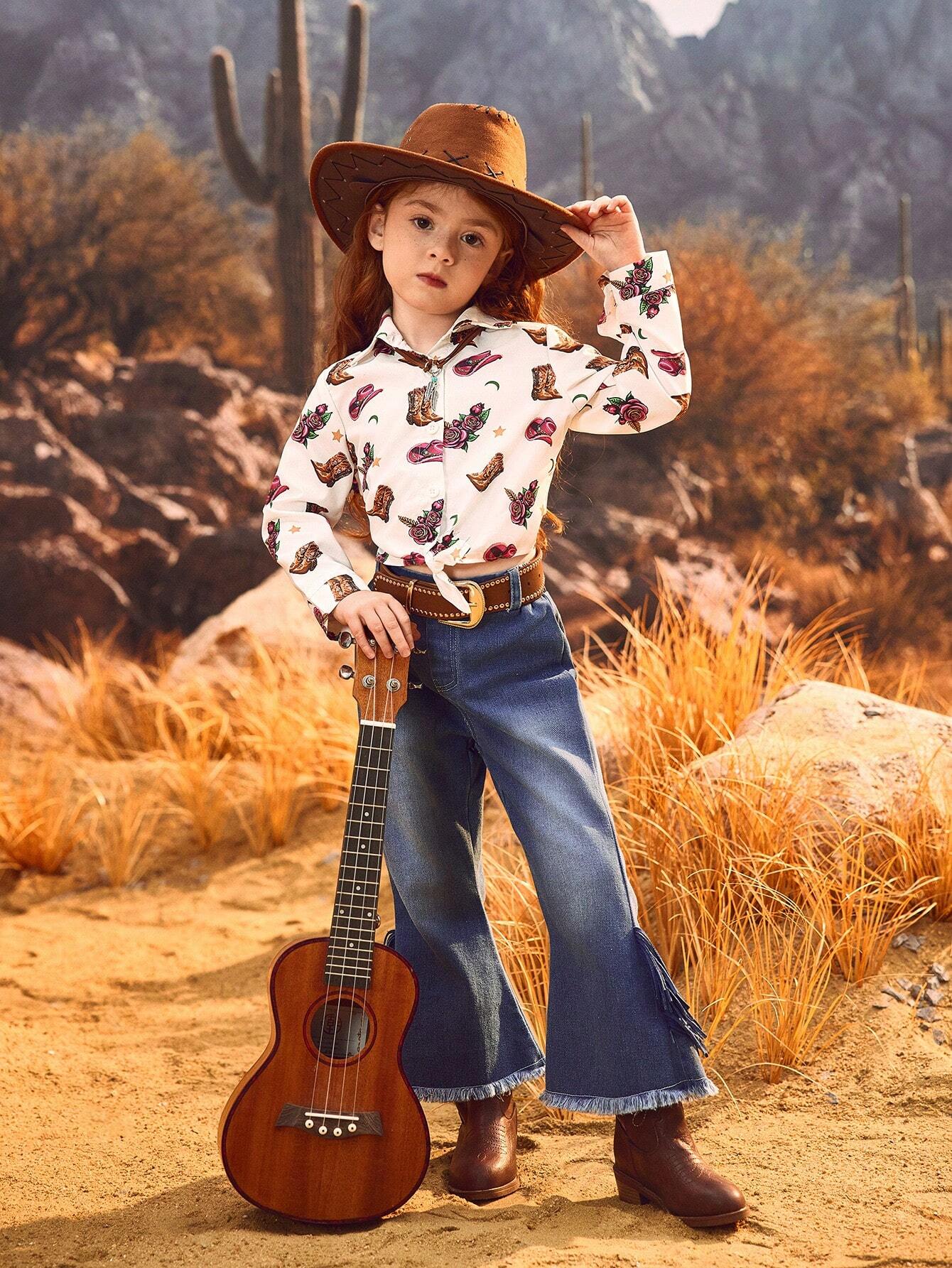 Wildeya Young Girls Western Style Sets