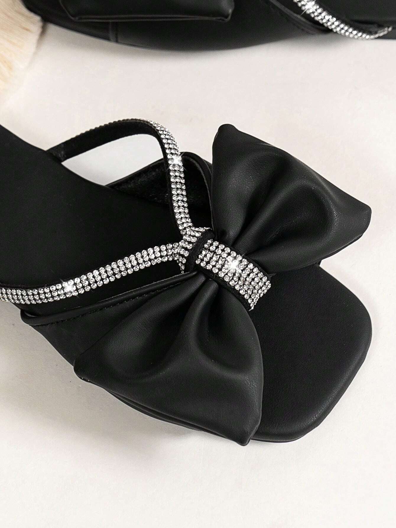Children's Fashionable Casual Cute Bow Tie Open Toe Slides