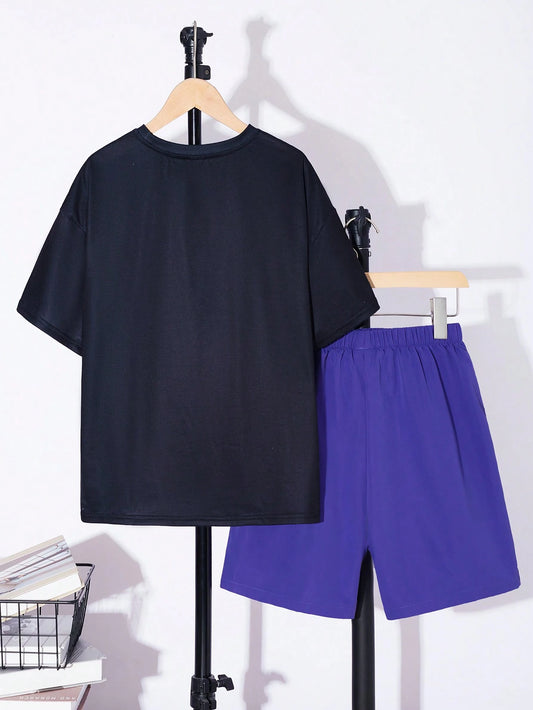 Tween Boy Loose Fit Short Sleeve T-Shirt And Shorts Set
