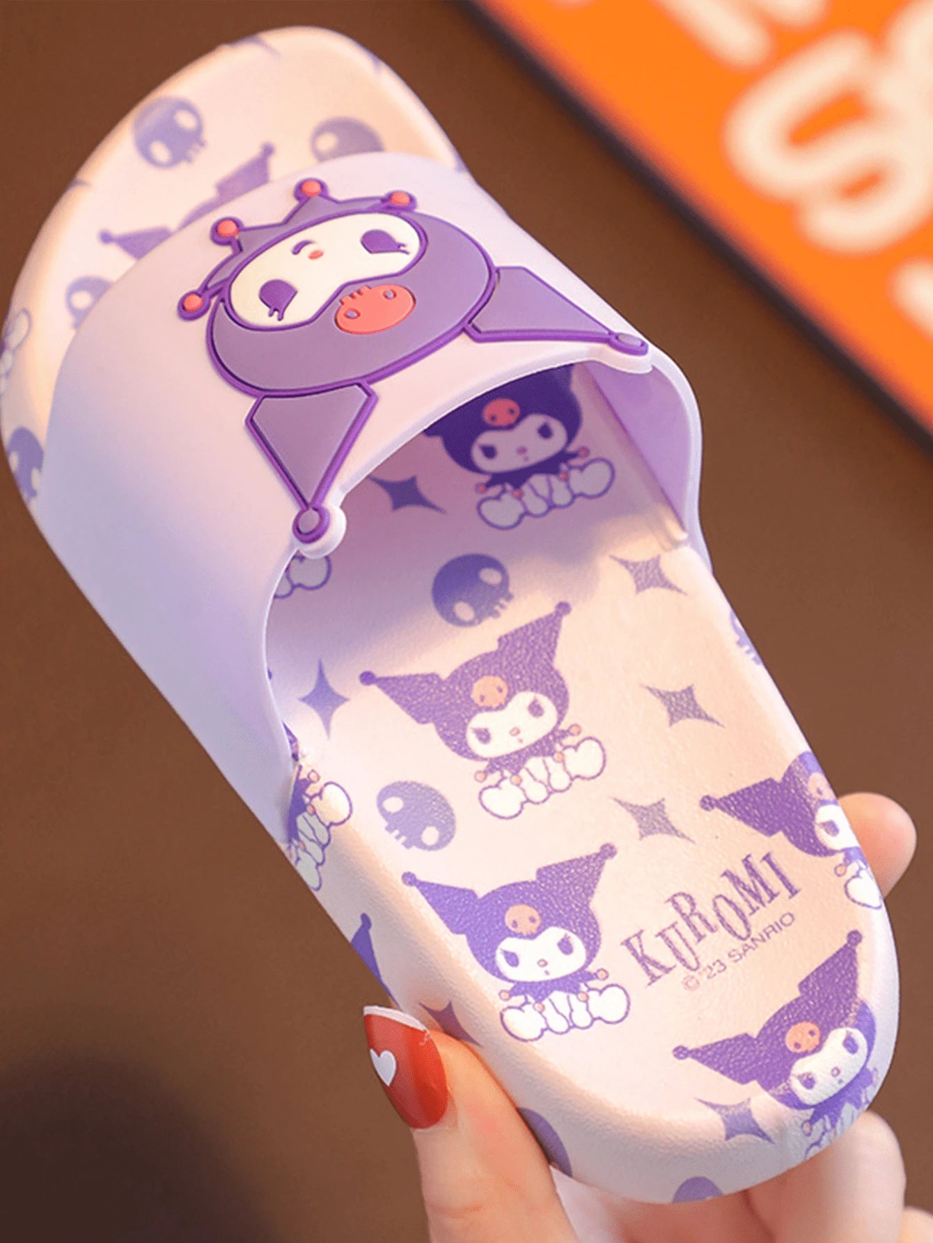 Sanrio Kuromi Cute Cartoon Open Toe Slippers