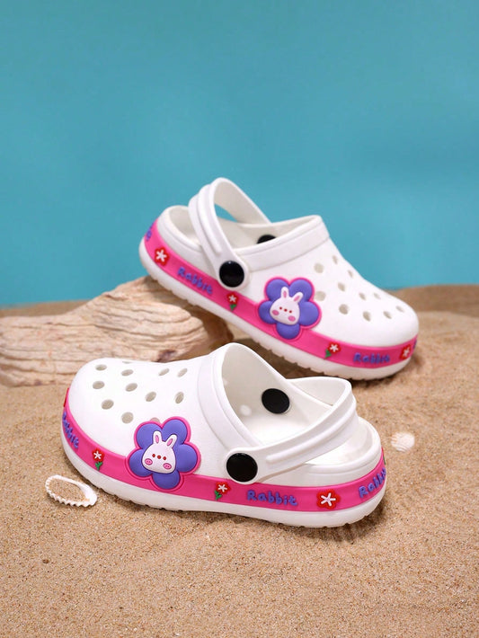 1 Pair EVA Soft Material Anti-Slip, Abrasion Resistant, Round Toe Beach Sandals White