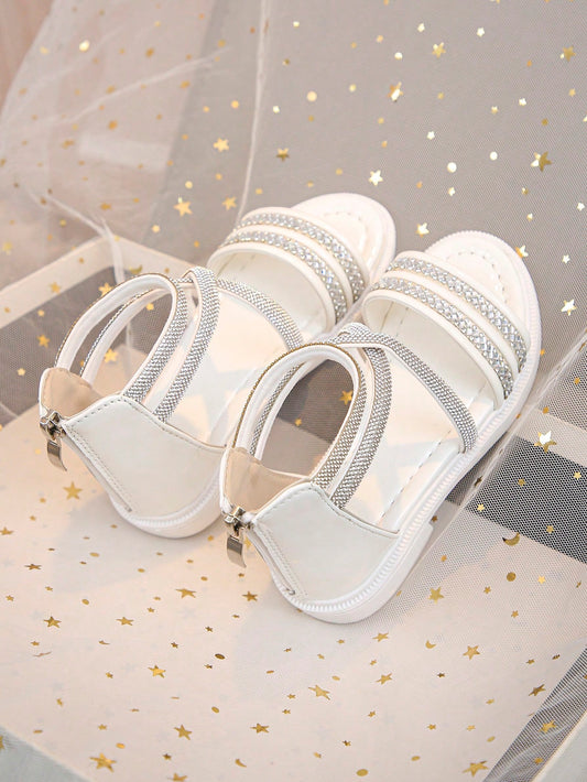 Stylish Full Diamond Soft Bottom Street Style Sandals