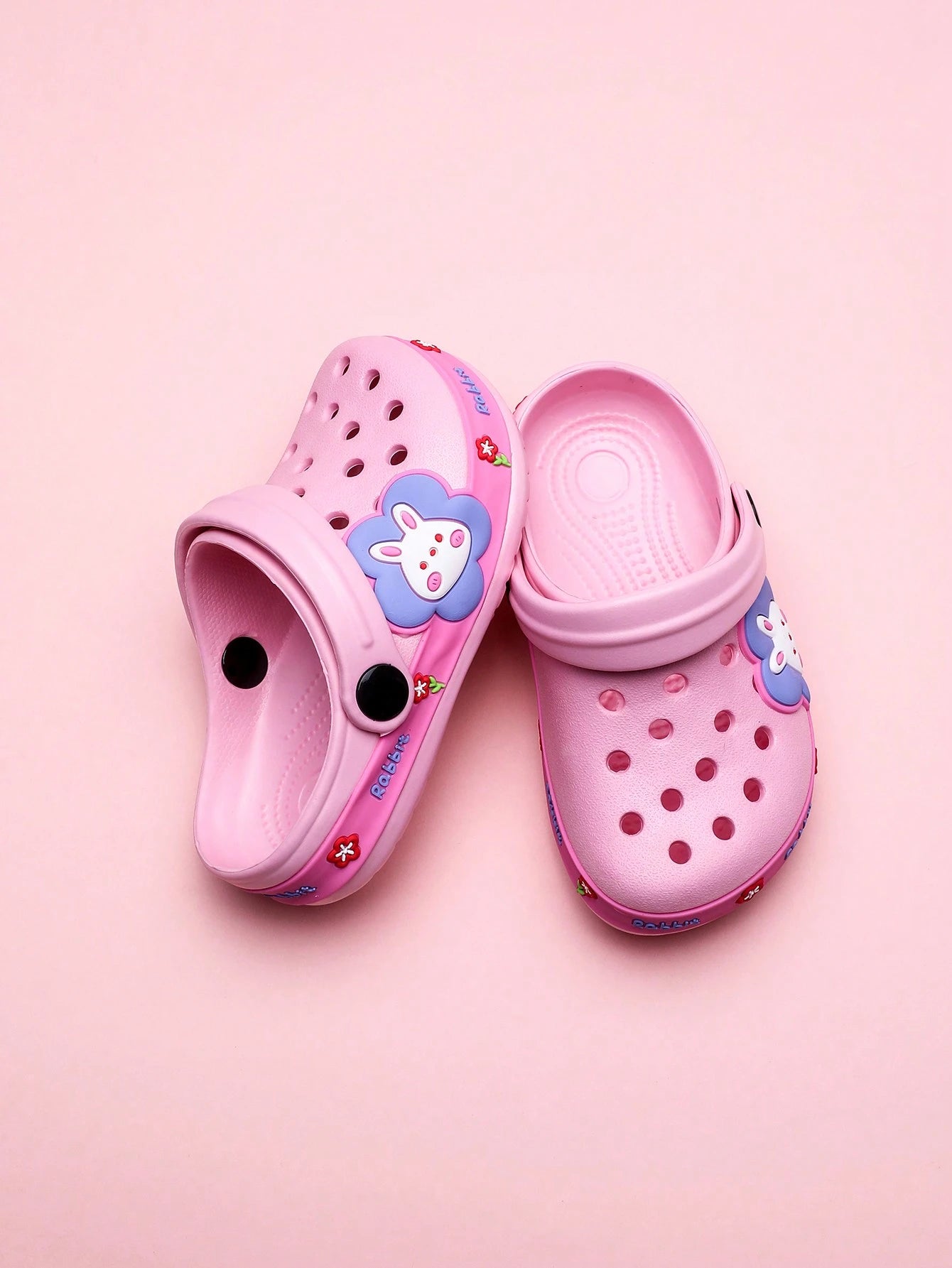 Cartoon Rabbit Hollow Out Backless Slippers