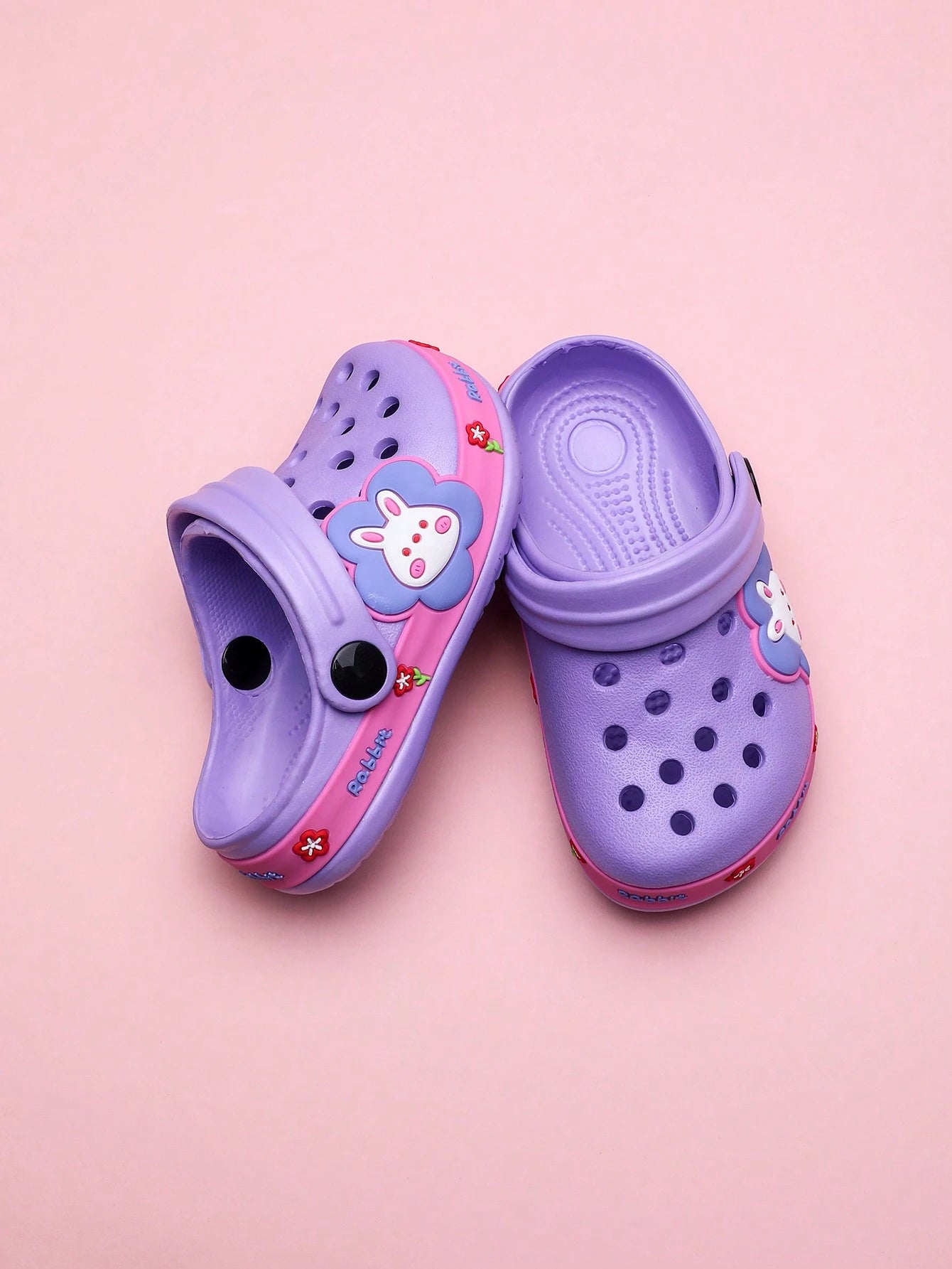 Cartoon Rabbit Hollow Out Backless Slippers
