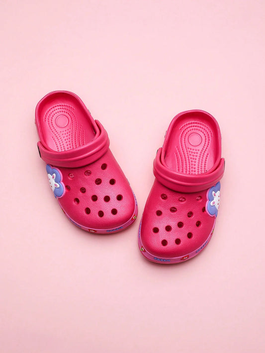 Cartoon Rabbit Hollow Out Backless Slippers