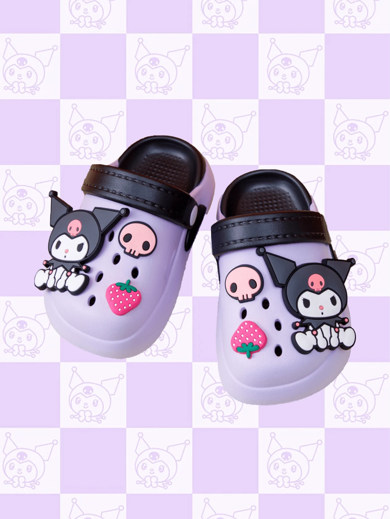 Sanrio Kuromi Cartoon Sandals, Cartoon Shoes Purple