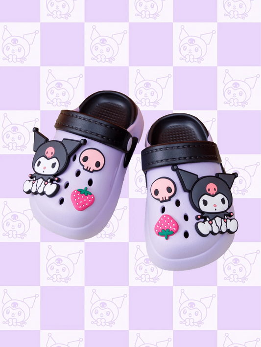 Sanrio Kuromi Cartoon Sandals, Cartoon Shoes Purple