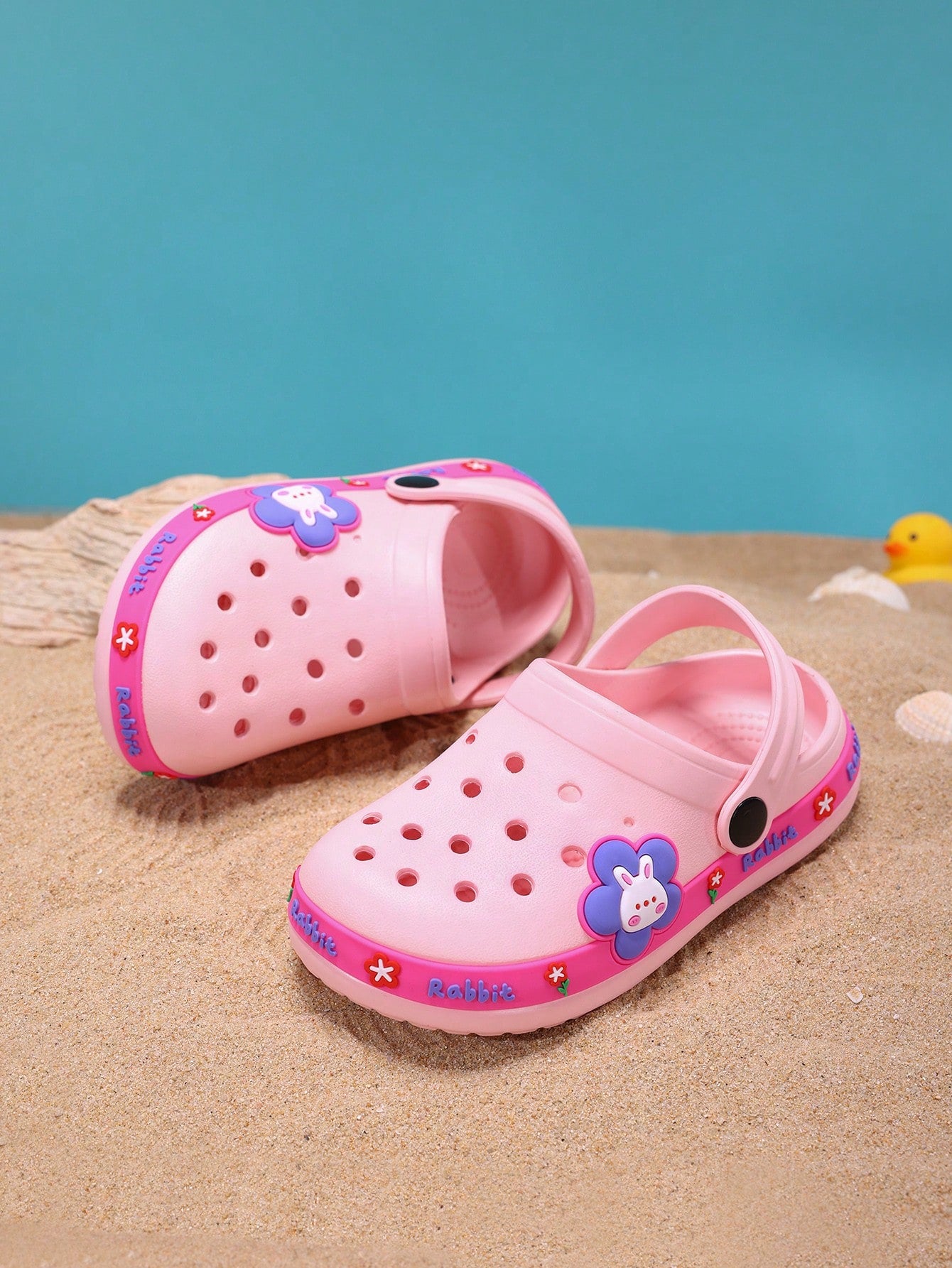 1 Pair EVA Soft Material Anti-Slip, Abrasion Resistant, Round Toe Beach Sandals