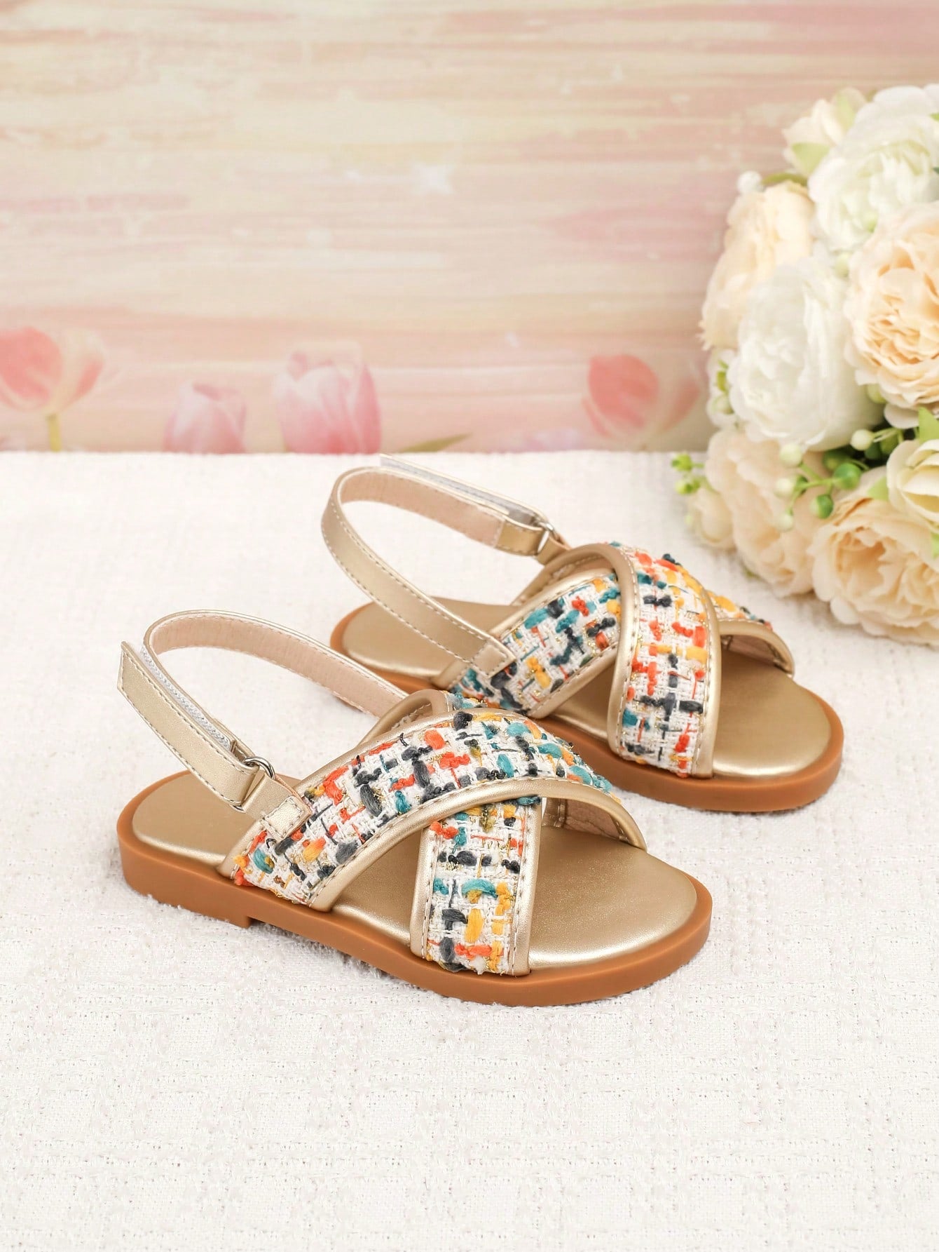 Toddler/Kids Girls' Colorblock Flat Summer Sandals