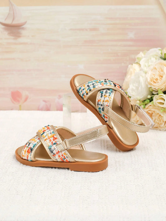 Toddler/Kids Girls' Colorblock Flat Summer Sandals