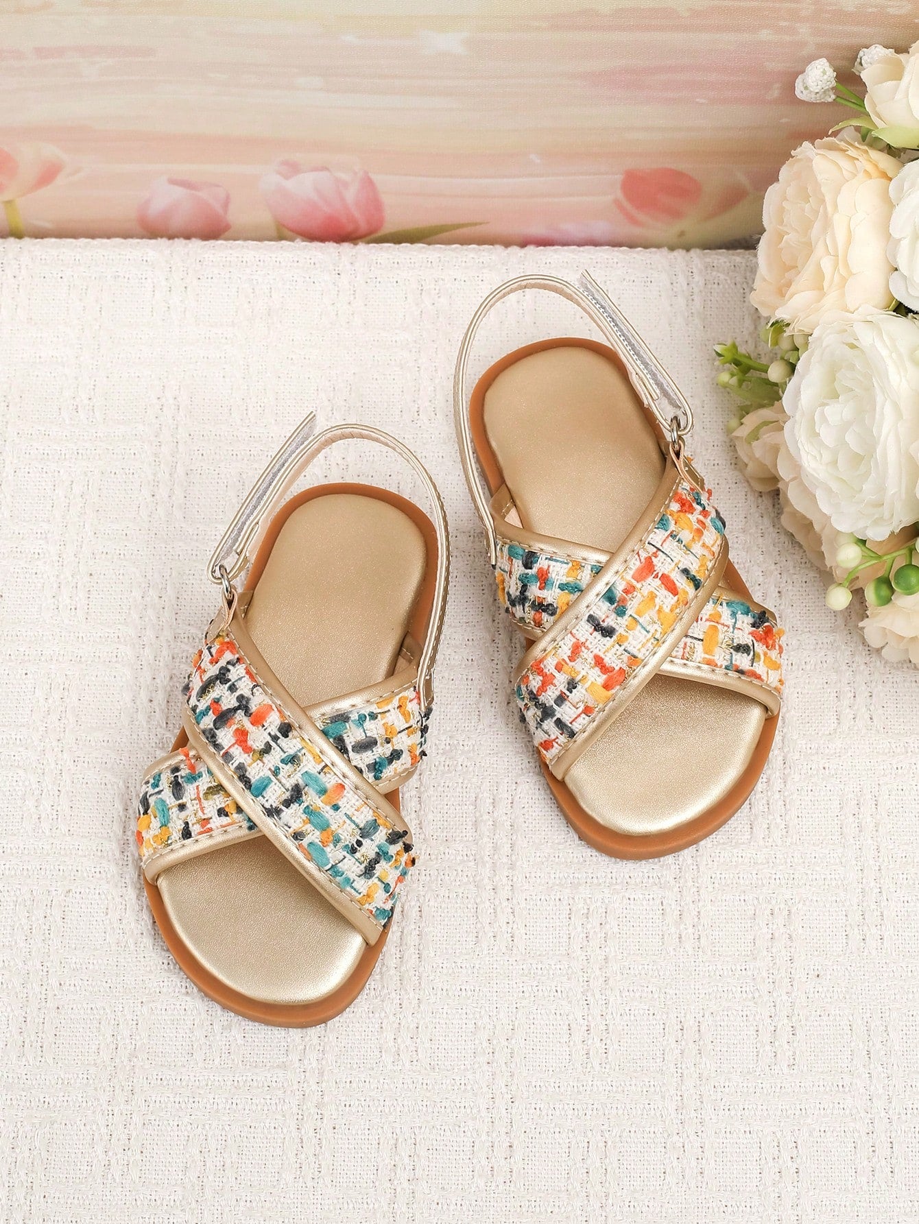Toddler/Kids Girls' Colorblock Flat Summer Sandals