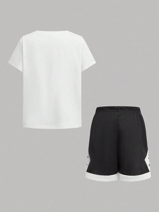1 Set Kids Summer Short Sleeve T-Shirt & Shorts