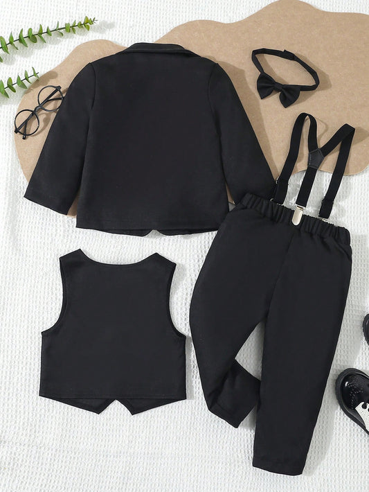 4pcs Toddler Boys Formal Gentleman Outfit Set