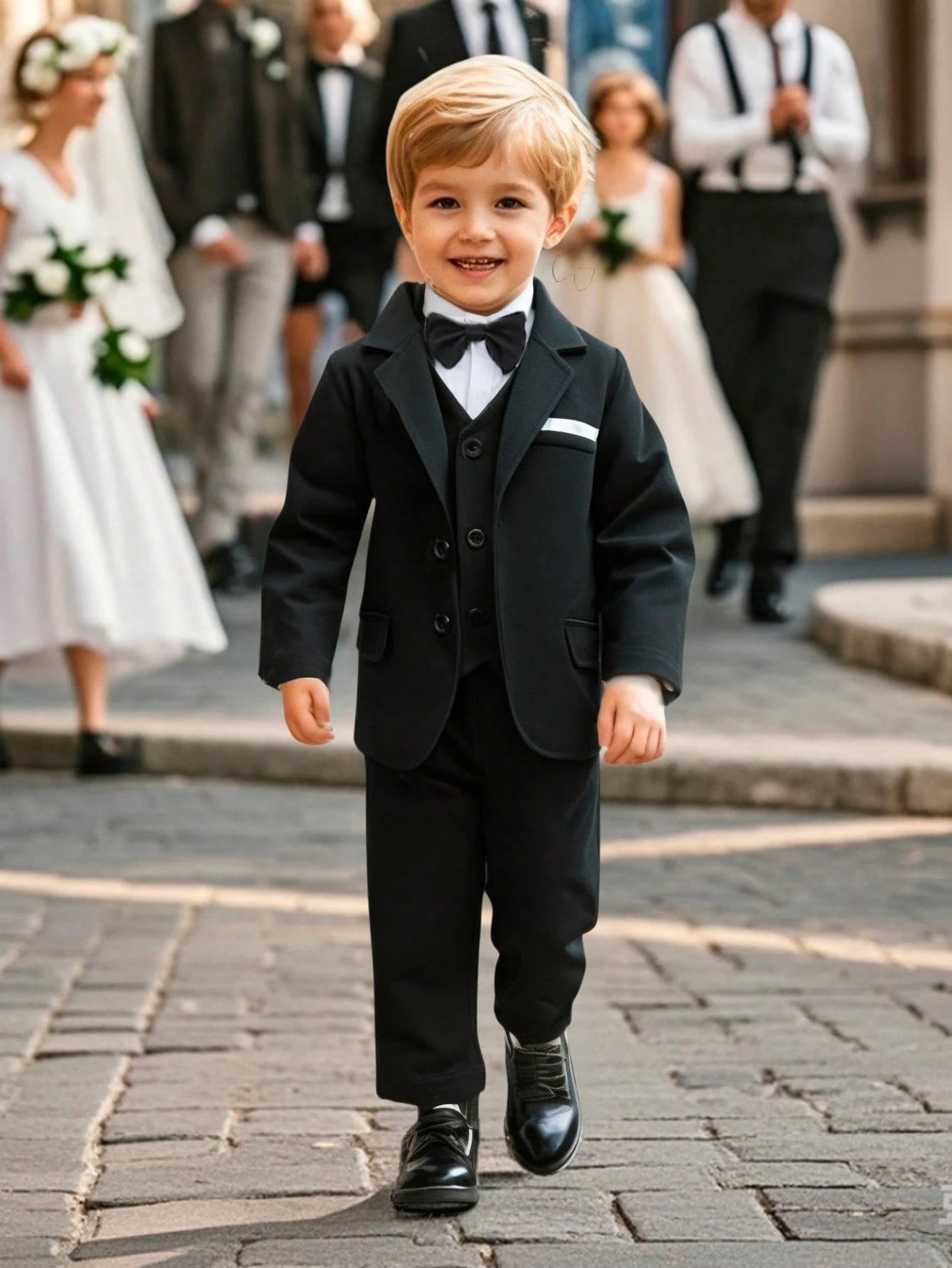 4pcs Toddler Boys Formal Gentleman Outfit Set