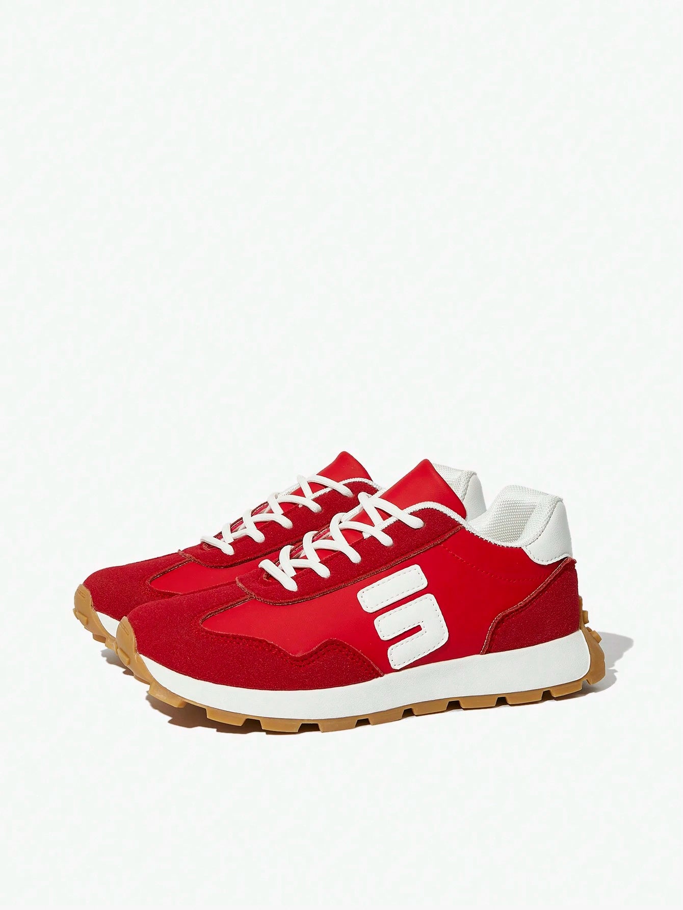 JNSQ Kids Red Retro Casual Comfortable Durable Sport Sneakers
