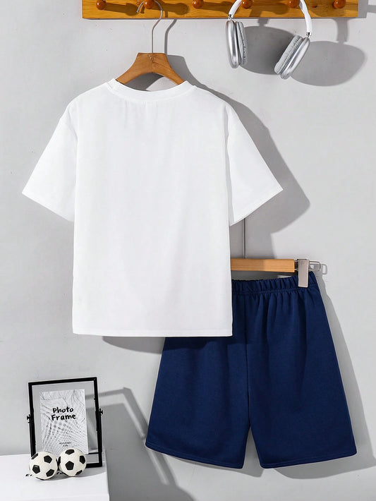 Tween Boy Soccer Graphic Short Sleeve T-Shirt & Shorts Set