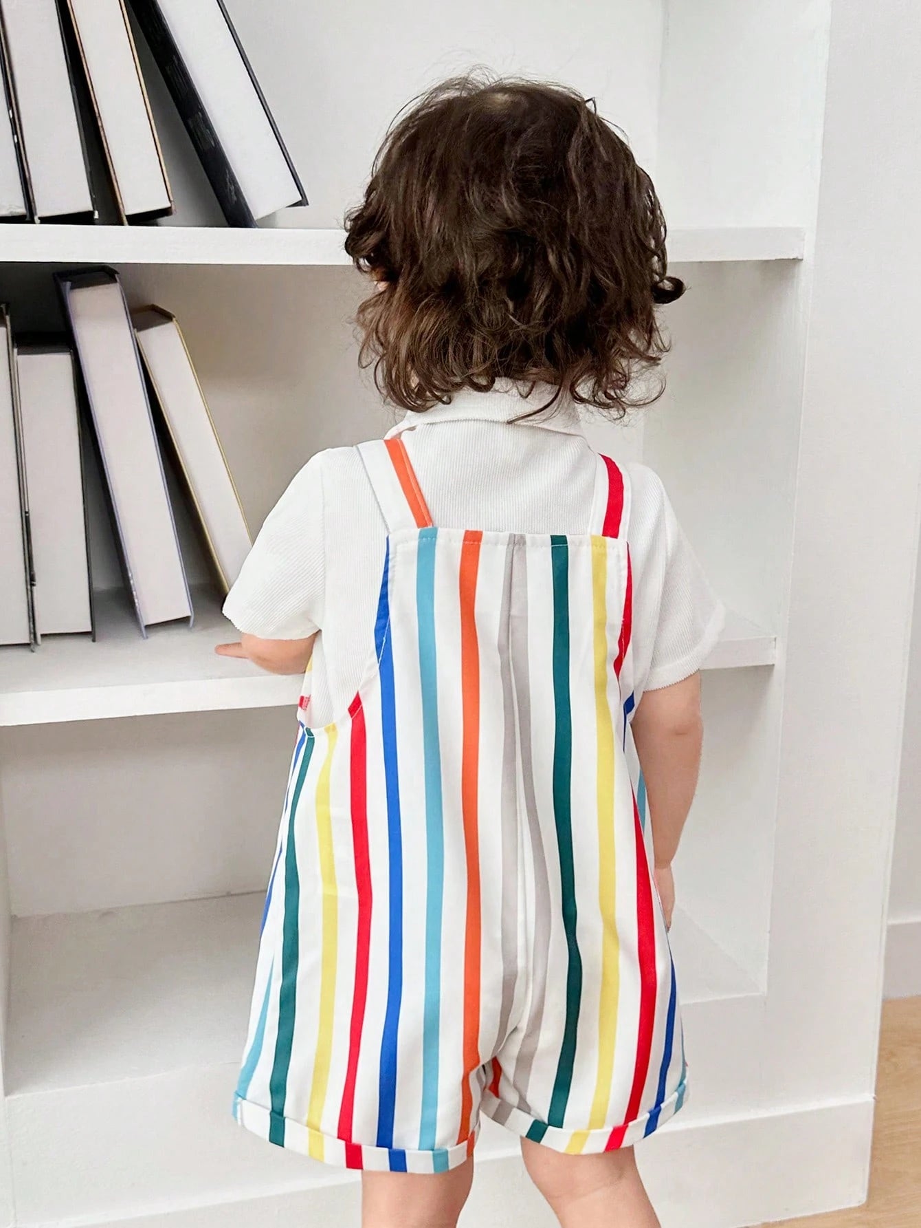 Baby Casual Sports Cute Funny Colorful Romper With Suspender Shorts
