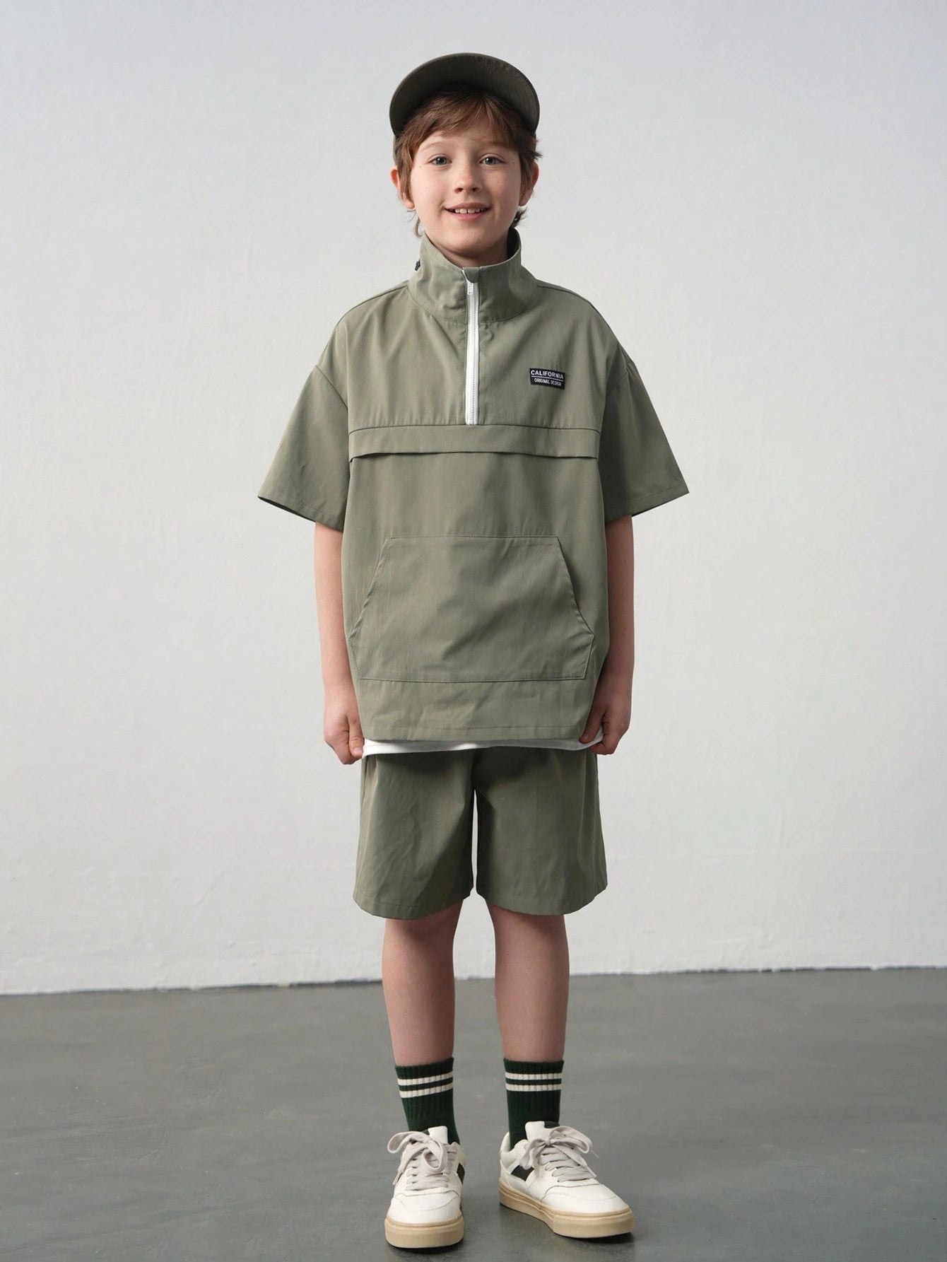 Tween Boy Casual Loose Letter Graphic T-Shirt And Shorts Set