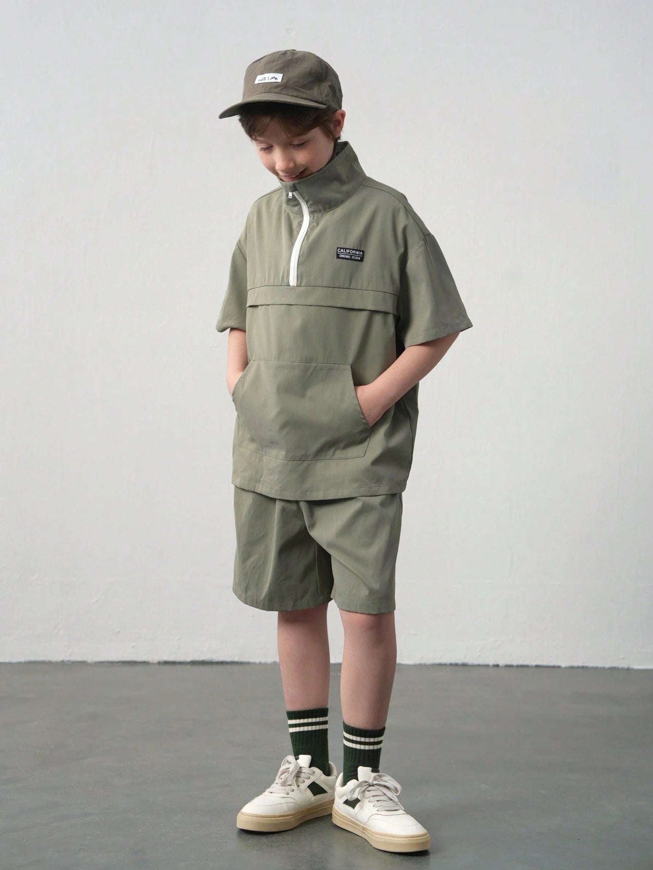 Tween Boy Casual Loose Letter Graphic T-Shirt And Shorts Set