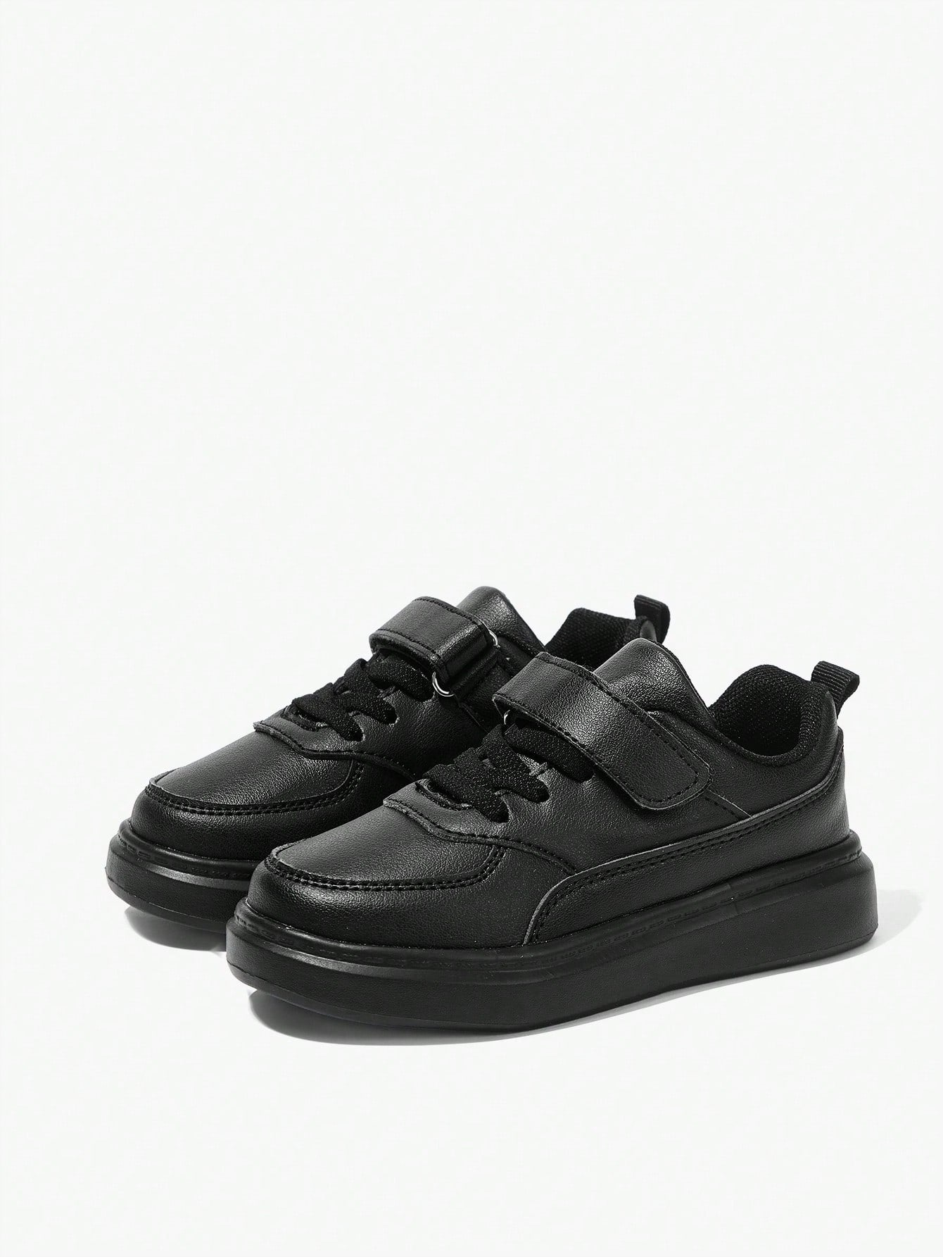 Kids' Leather Casual Flat Shoes Black