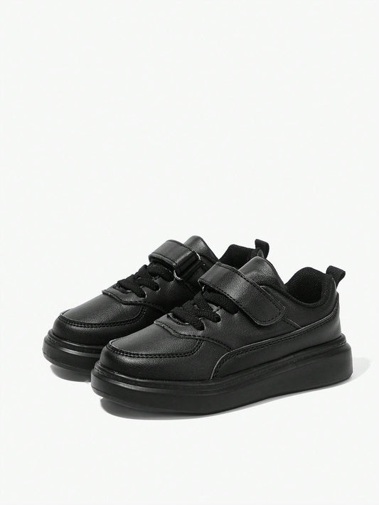 Kids' Leather Casual Flat Shoes Black