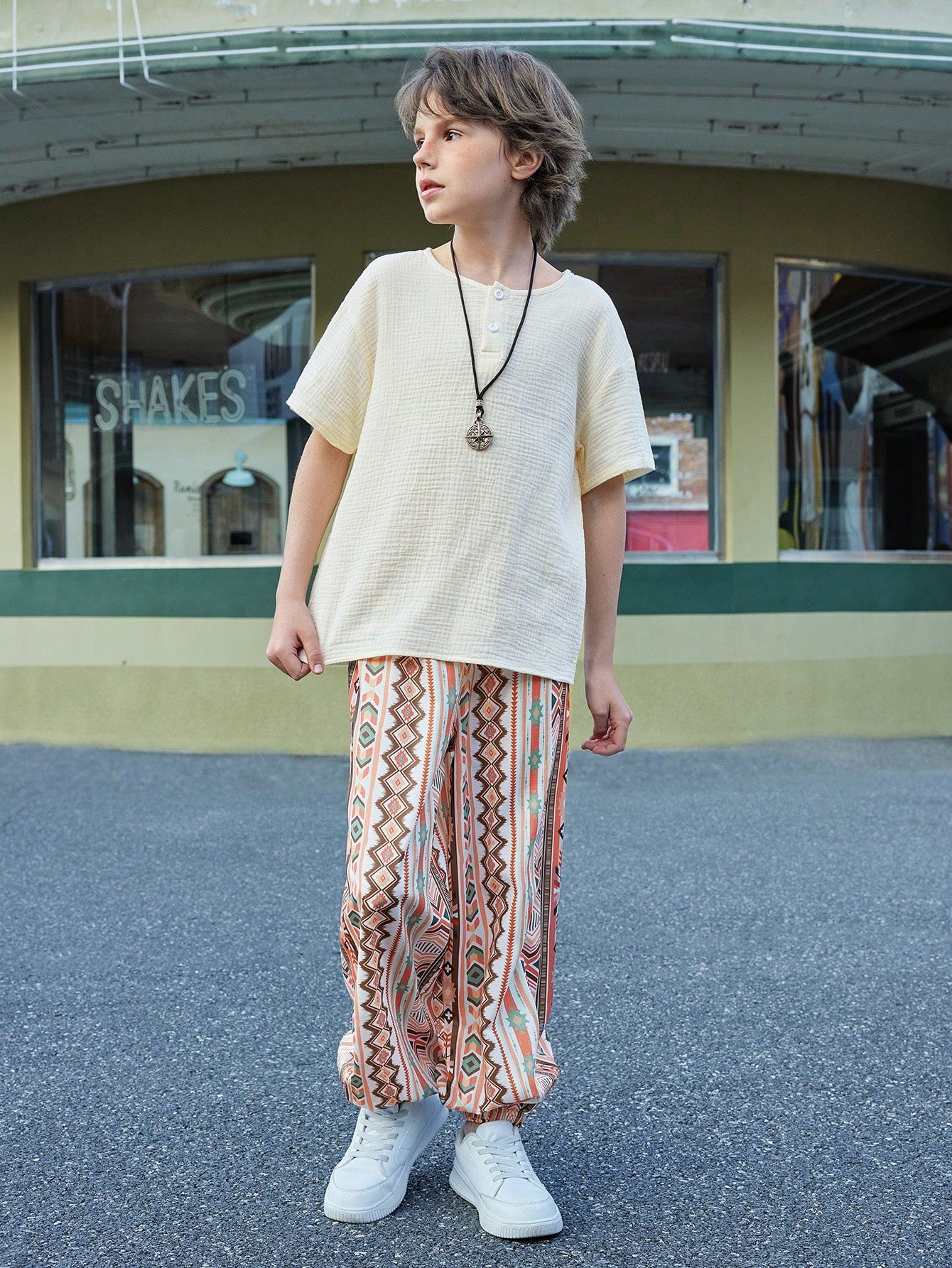 Wildeya Tween Boys 2pcs Set Apricot
