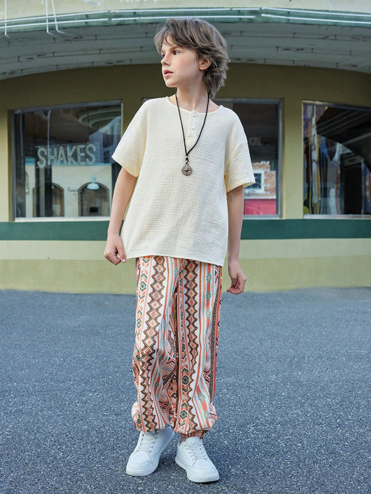 Wildeya Tween Boys 2pcs Set Apricot
