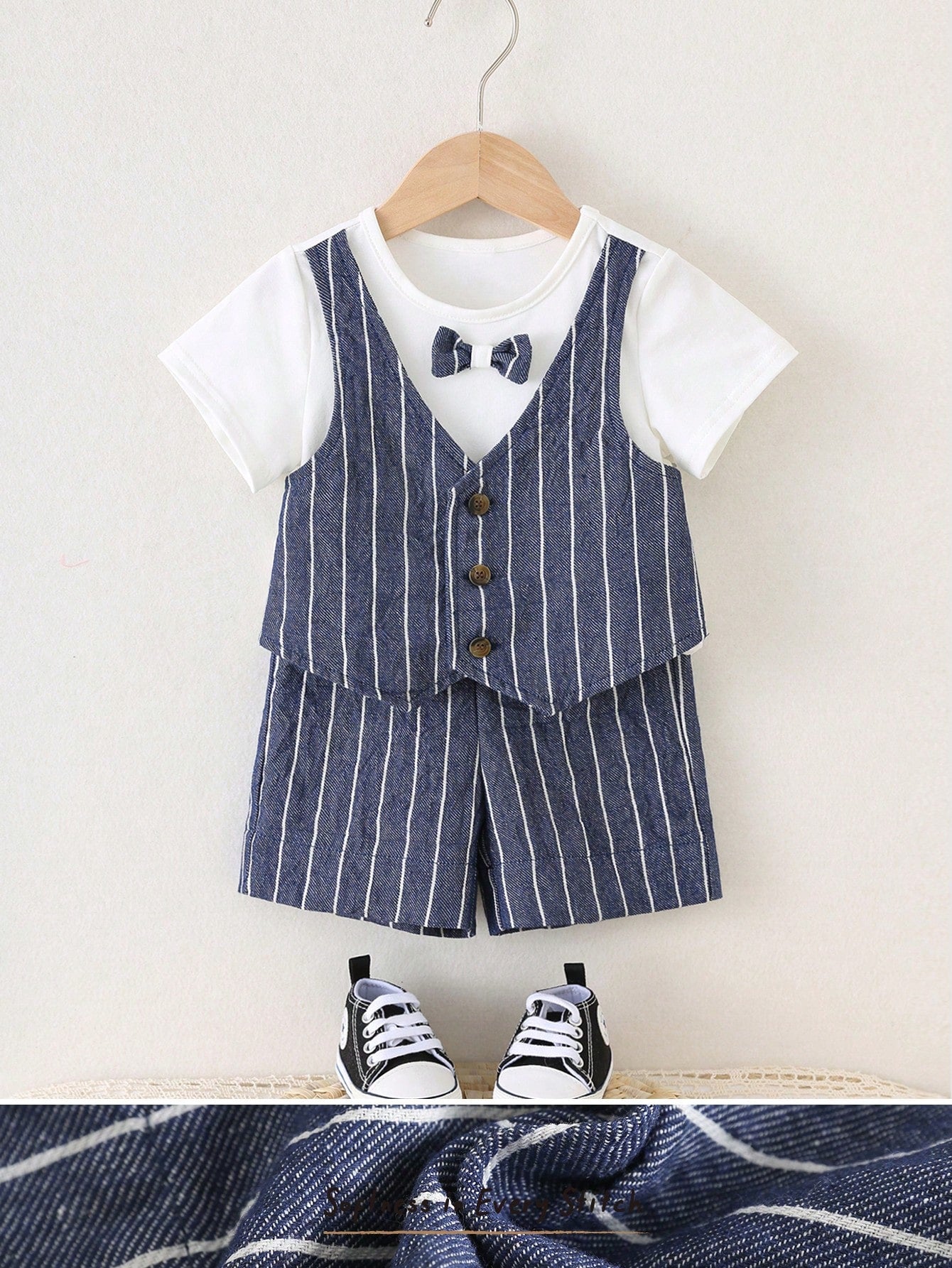 Baby Boy Casual Pullover Top And Elastic Waist Shorts Set 9-12M