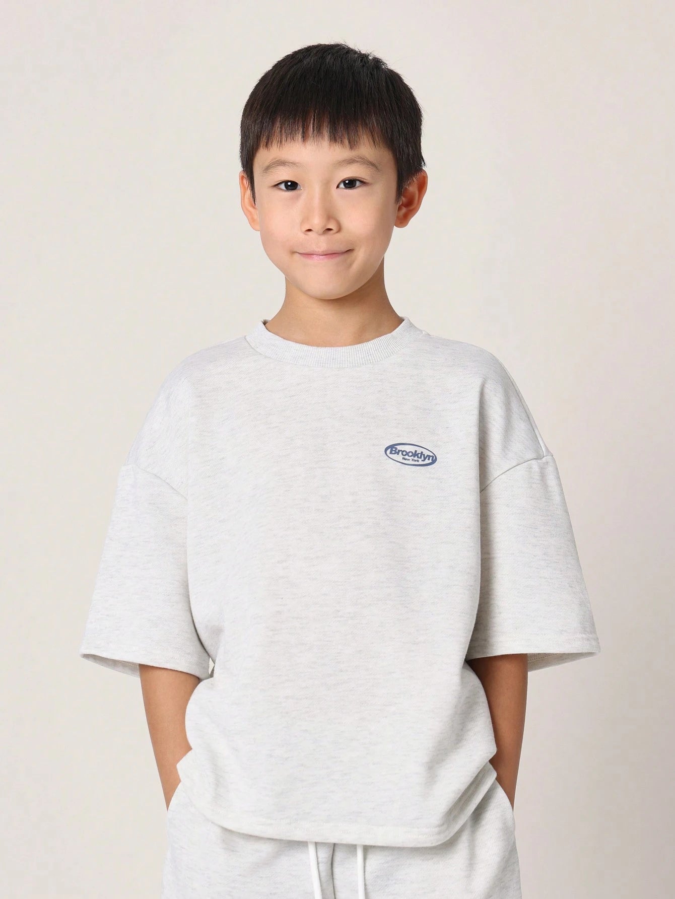 Tween Boys Comfy Oversized Fit Elbow Sleeve Tee And Loose Fit Sweatpants