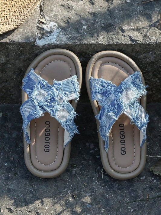 Mini Handmade Wood Pulp Bottom Boken Slippers