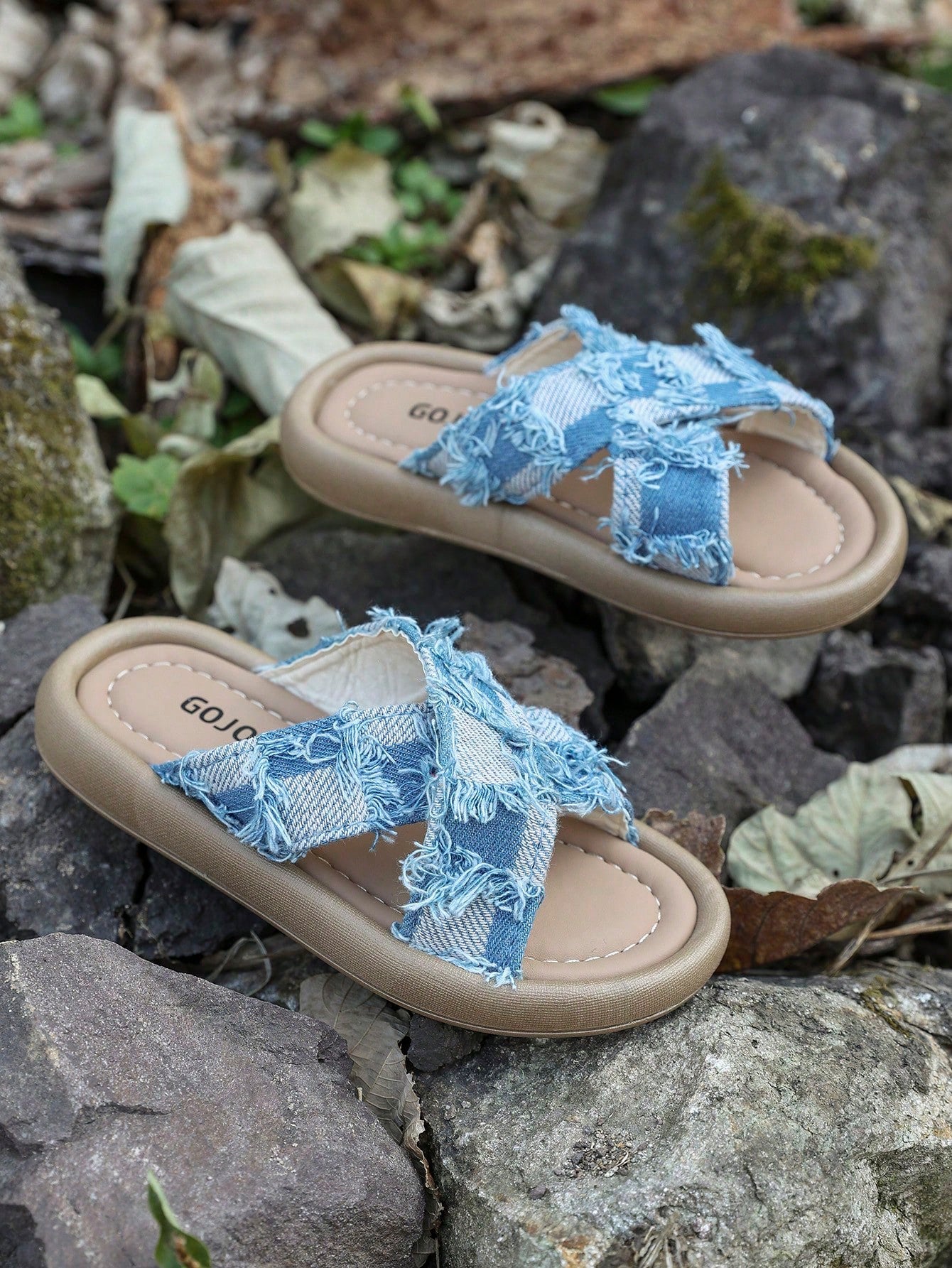 Mini Handmade Wood Pulp Bottom Boken Slippers