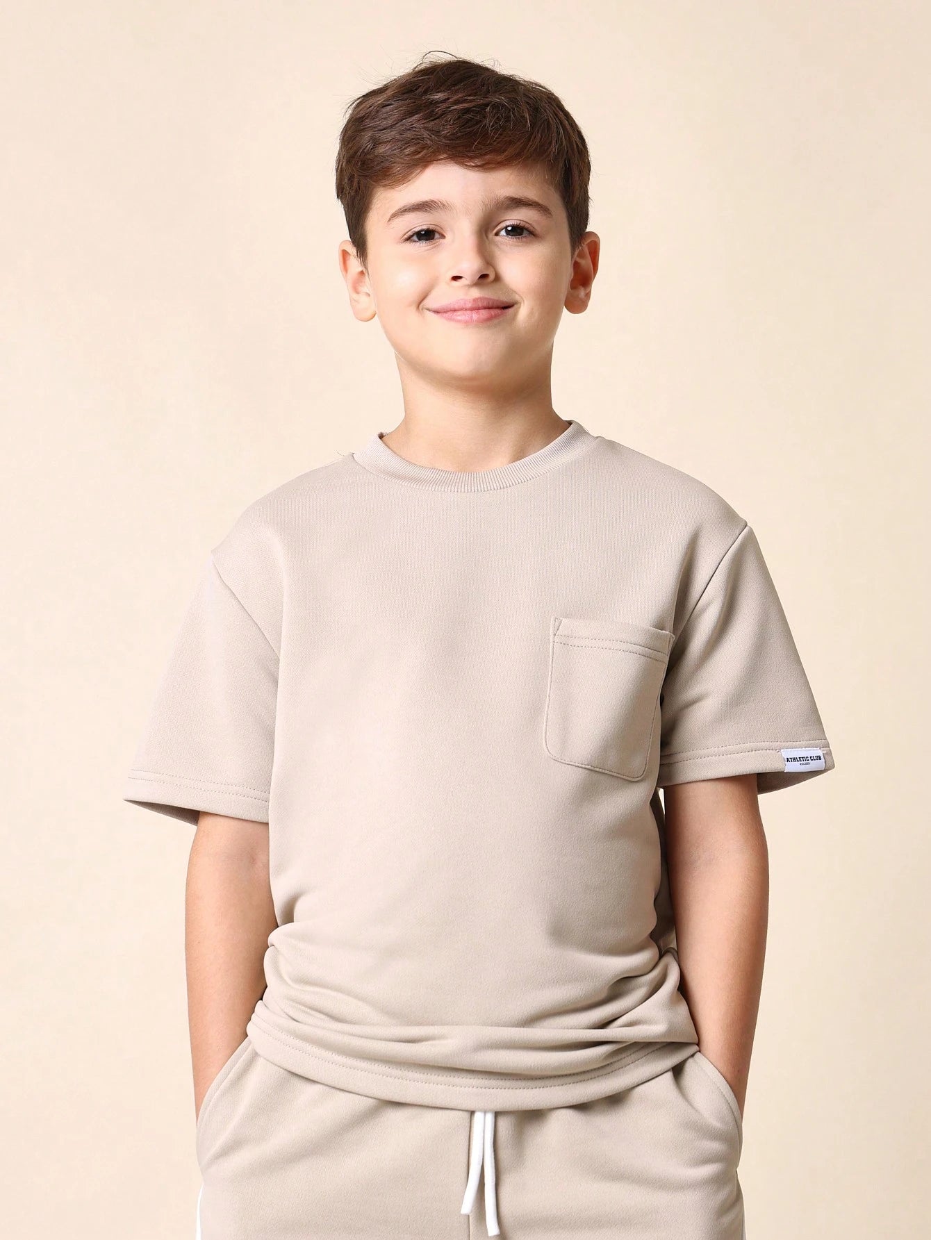 Tween Boys Comfy Regular Fit Short Sleeve Tee And Blocked Short