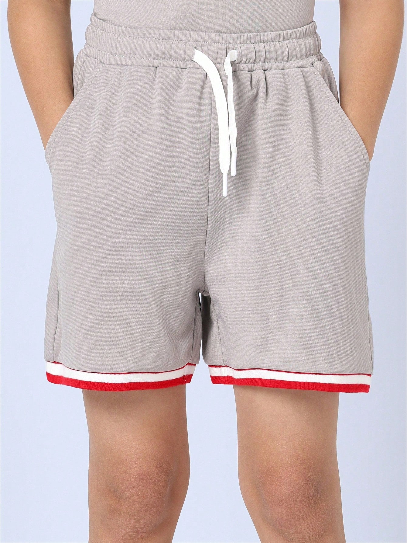 Tween Boys Comfy Regular Fit Fit Short Sleeve Tee And Short With Stripe Rib