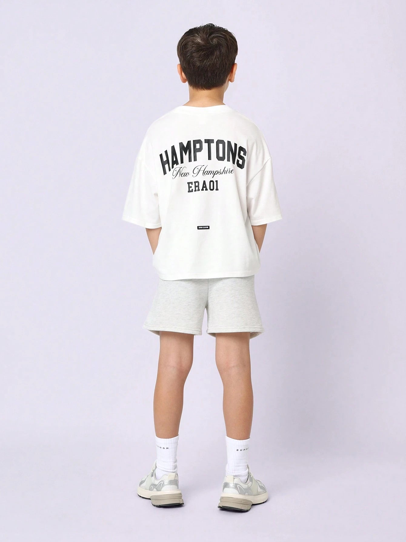 Tween Boys Comfy Regular Fit Elbow Sleeve Tee And Short With Graphic Print