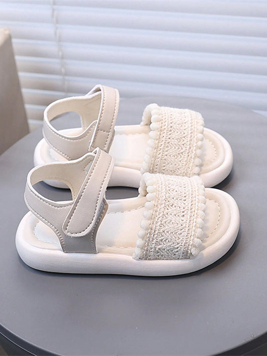 1 Pair Kid Girls' White Summer Princess Shoes Beige