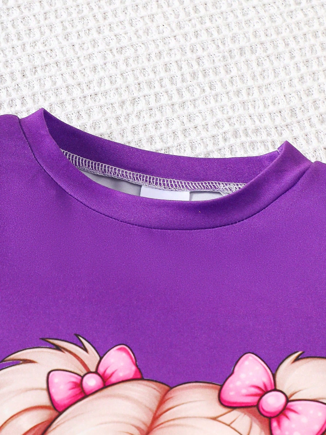 2pcs Girls Casual Cute Toy Letter, Butterfly And Star Print Soft Knit Fabric Short Sleeve T-Shirt And Denim Shorts