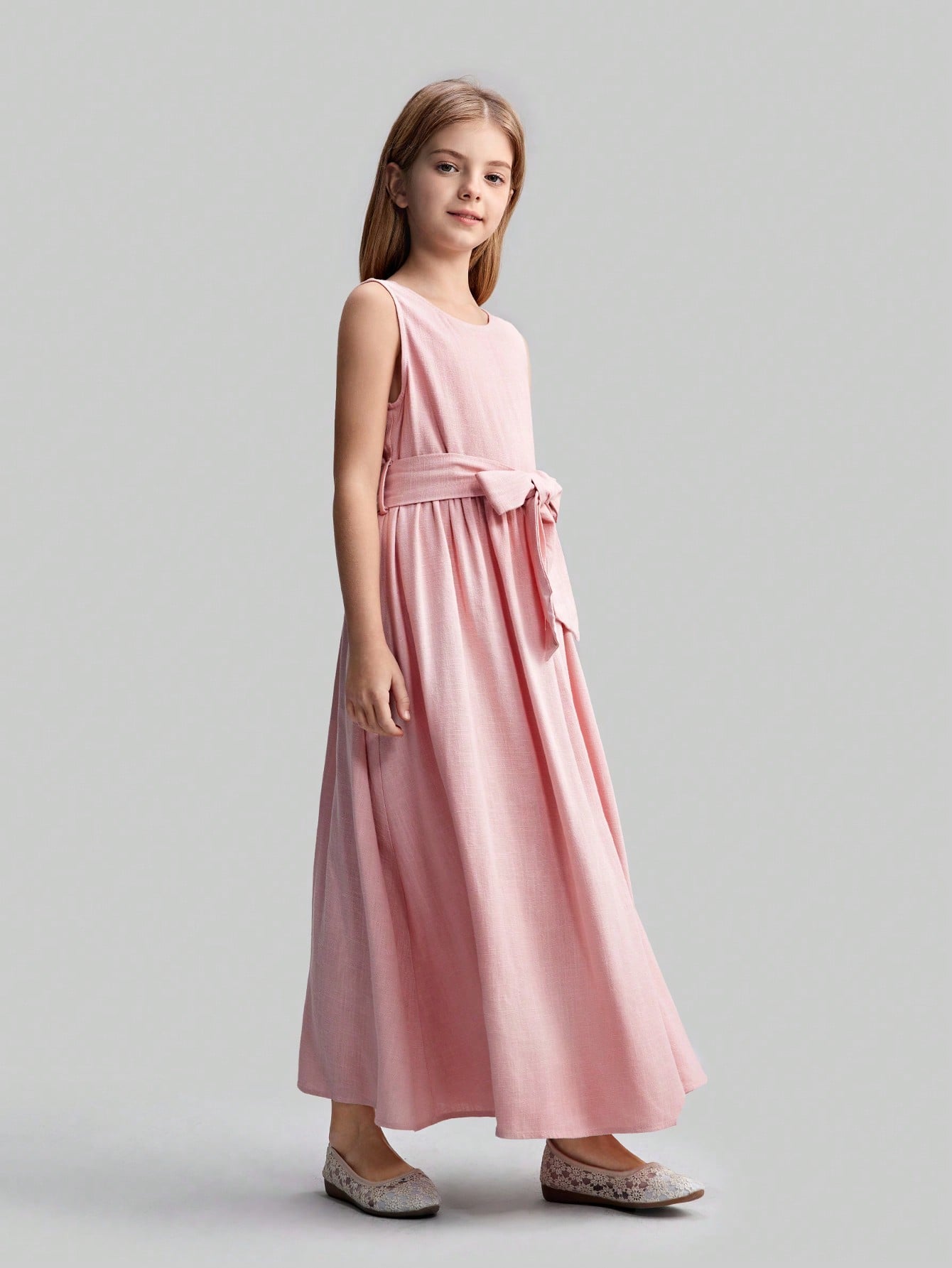 Tween Girls' Casual Butterfly Decor Pullover Dress