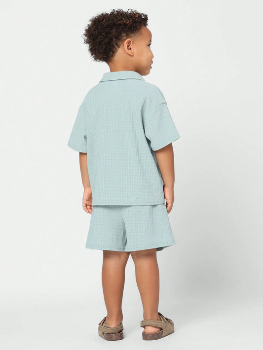 St Patricks Day Textured Cotton Blend Kids Leisure Two Piece Set