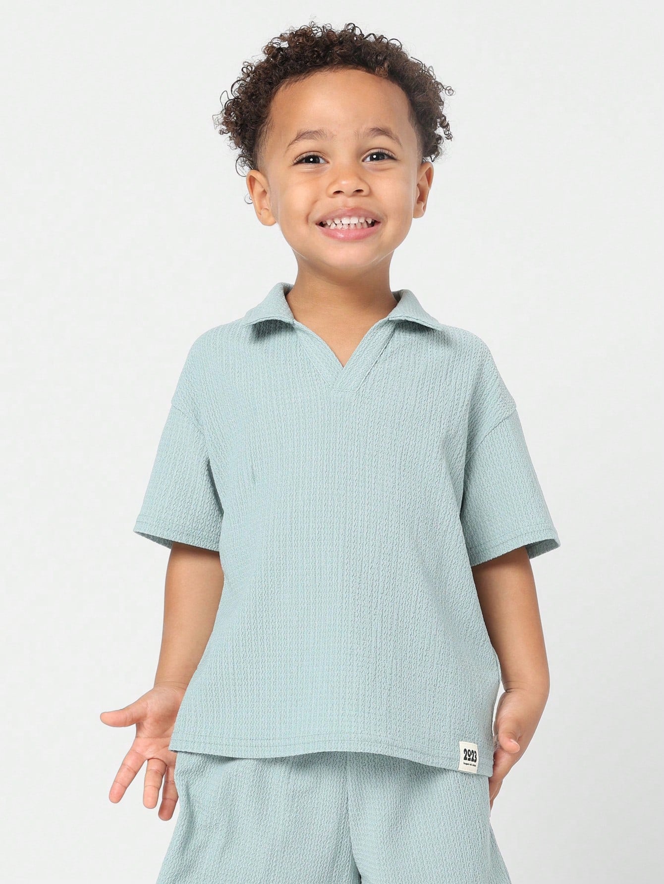 St Patricks Day Textured Cotton Blend Kids Leisure Two Piece Set