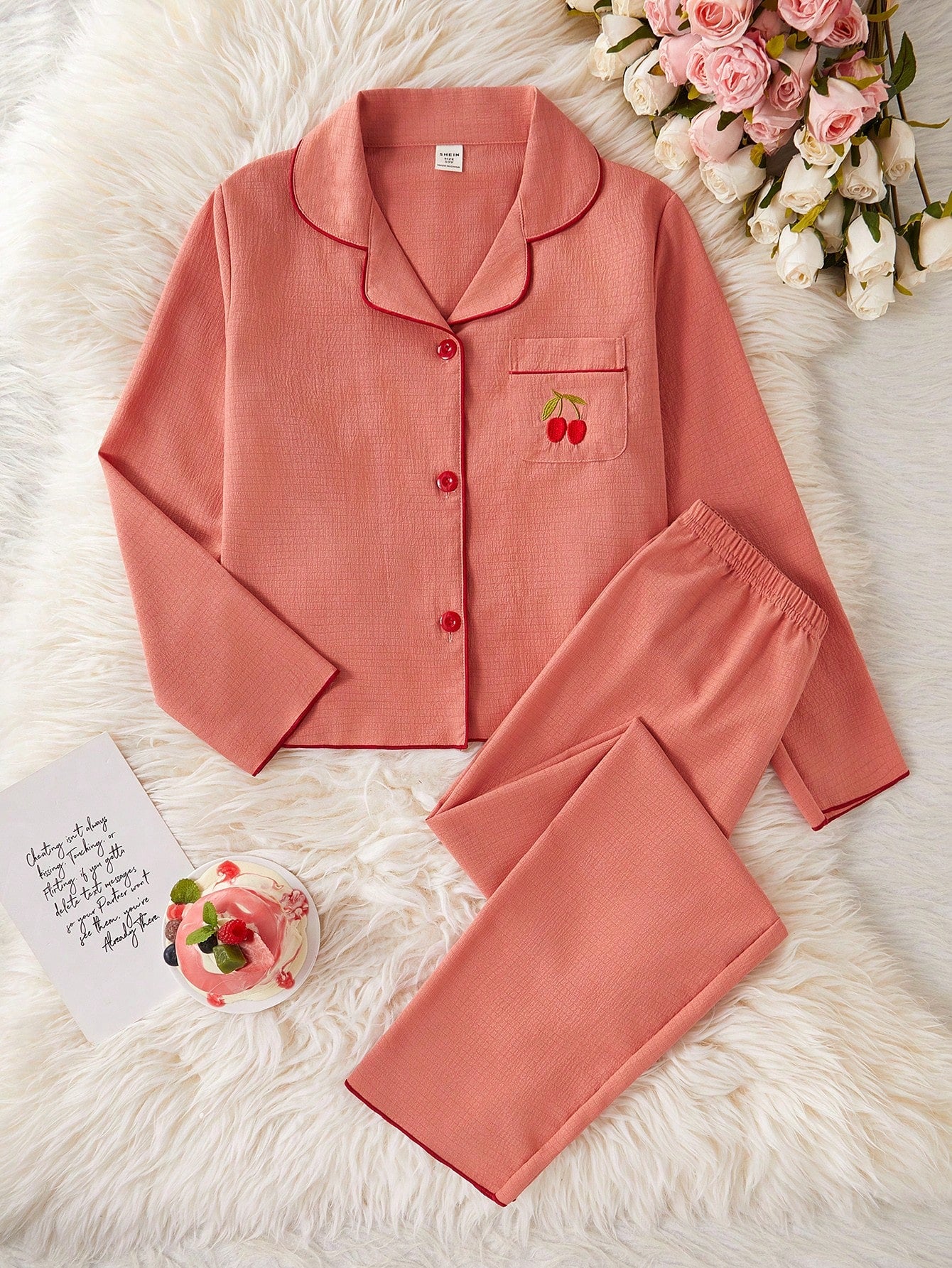 Girls Pajamas 2pcs/Set Orange