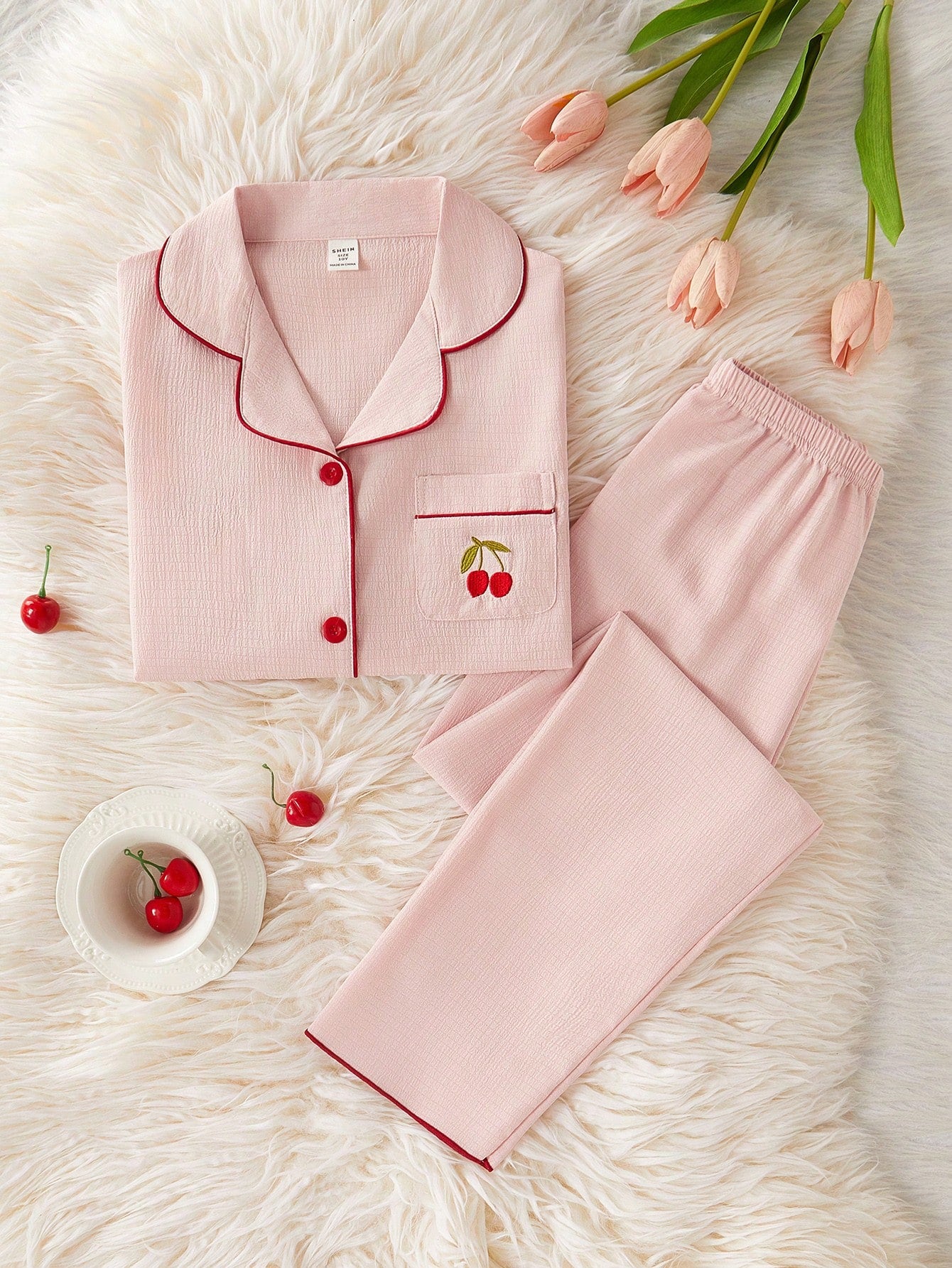 Girls Pajamas 2pcs/Set Pink