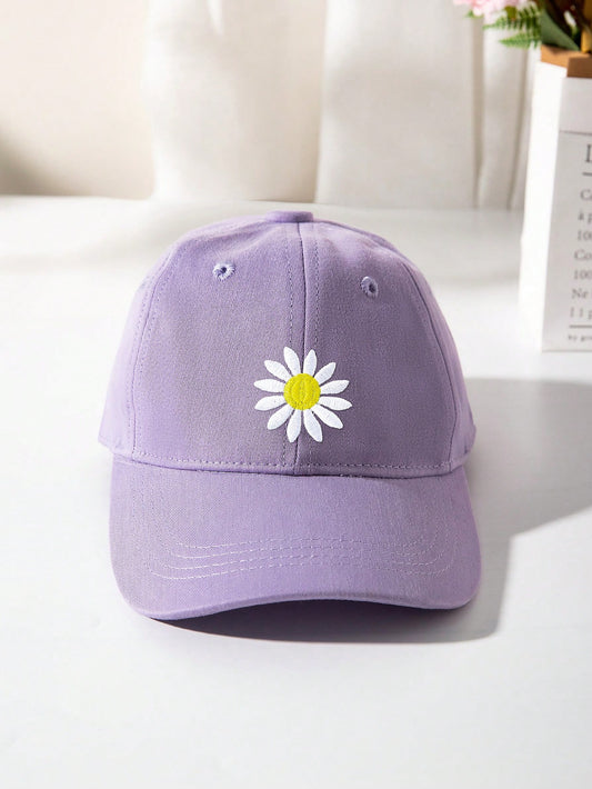 1pc 3-12 Years Old Children's Snapback Cap Mauve Purple