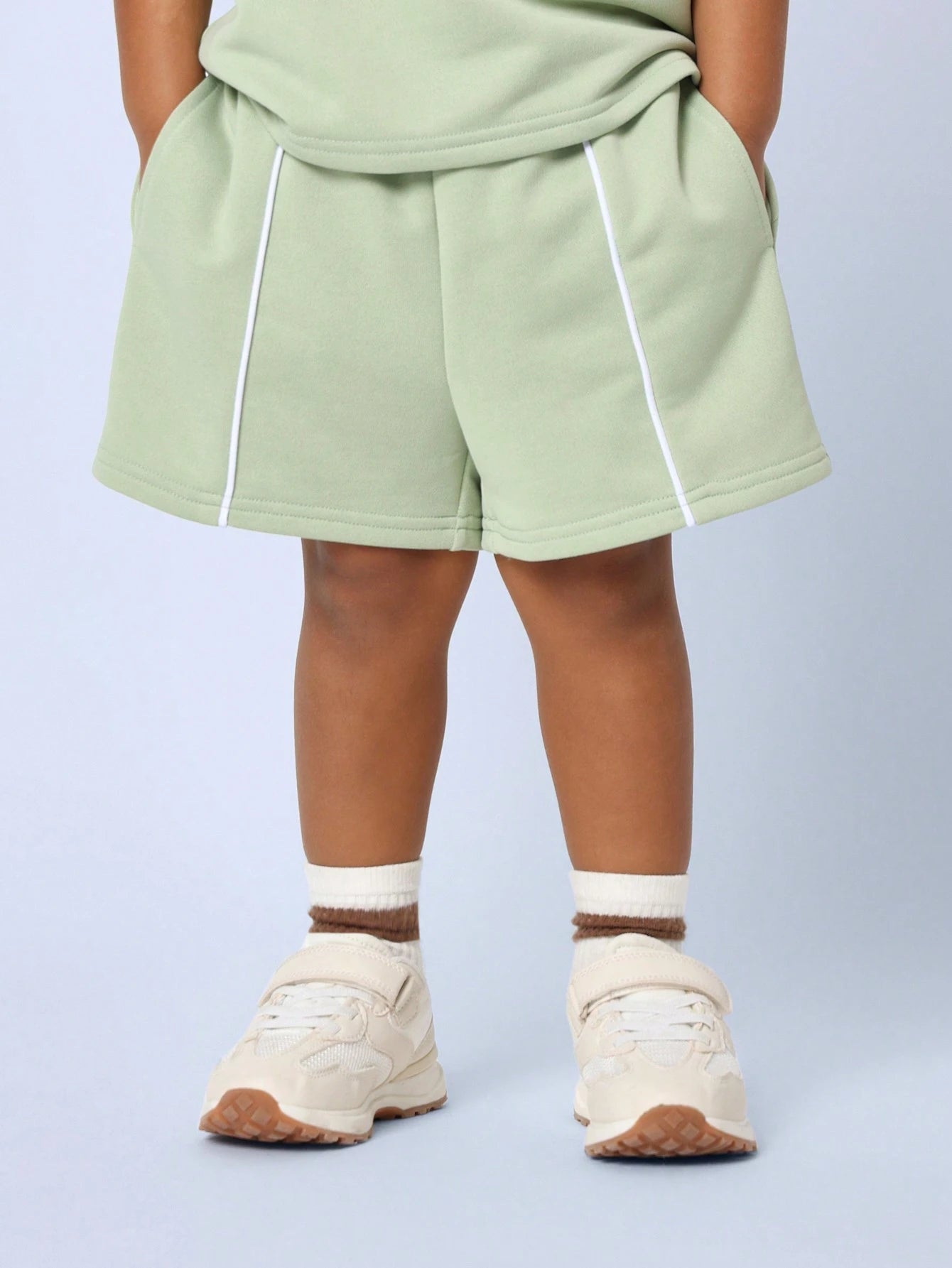 Lucky Charm Vintage Sage Green Polo Shorts Set