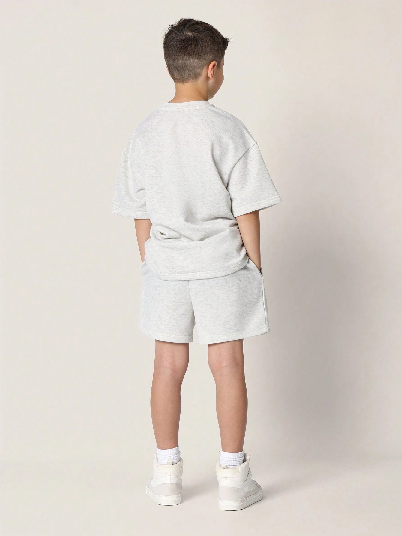 Tween Boys Comfy Oversized Fit Short Sleeve Tee And Short
