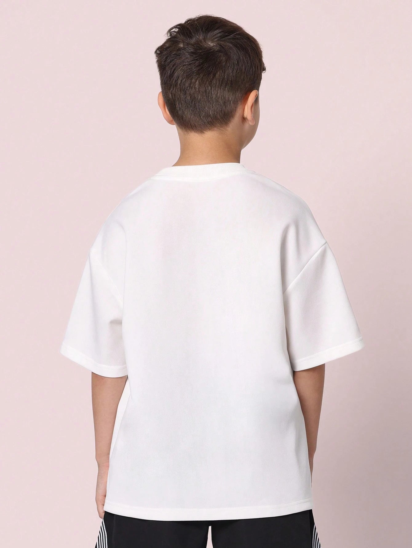 Tween Boys Comfy Oversized Fit Short Sleeve Stripe Pocket Tee