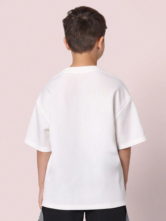 Tween Boys Comfy Oversized Fit Short Sleeve Stripe Pocket Tee