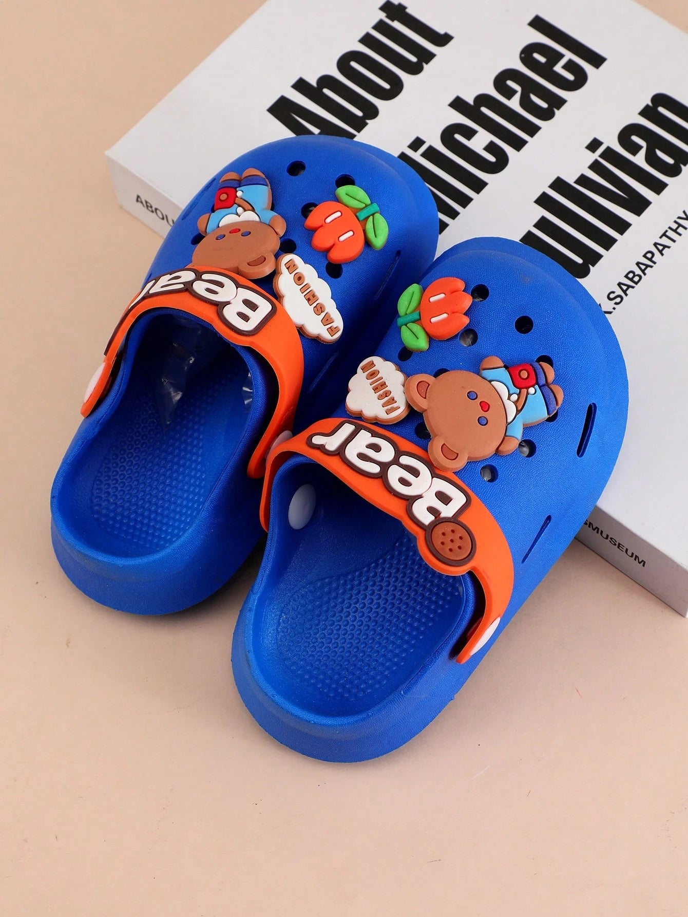 Casual Breathable Girls' Clogs With Cute Cartoon Accessories Blue