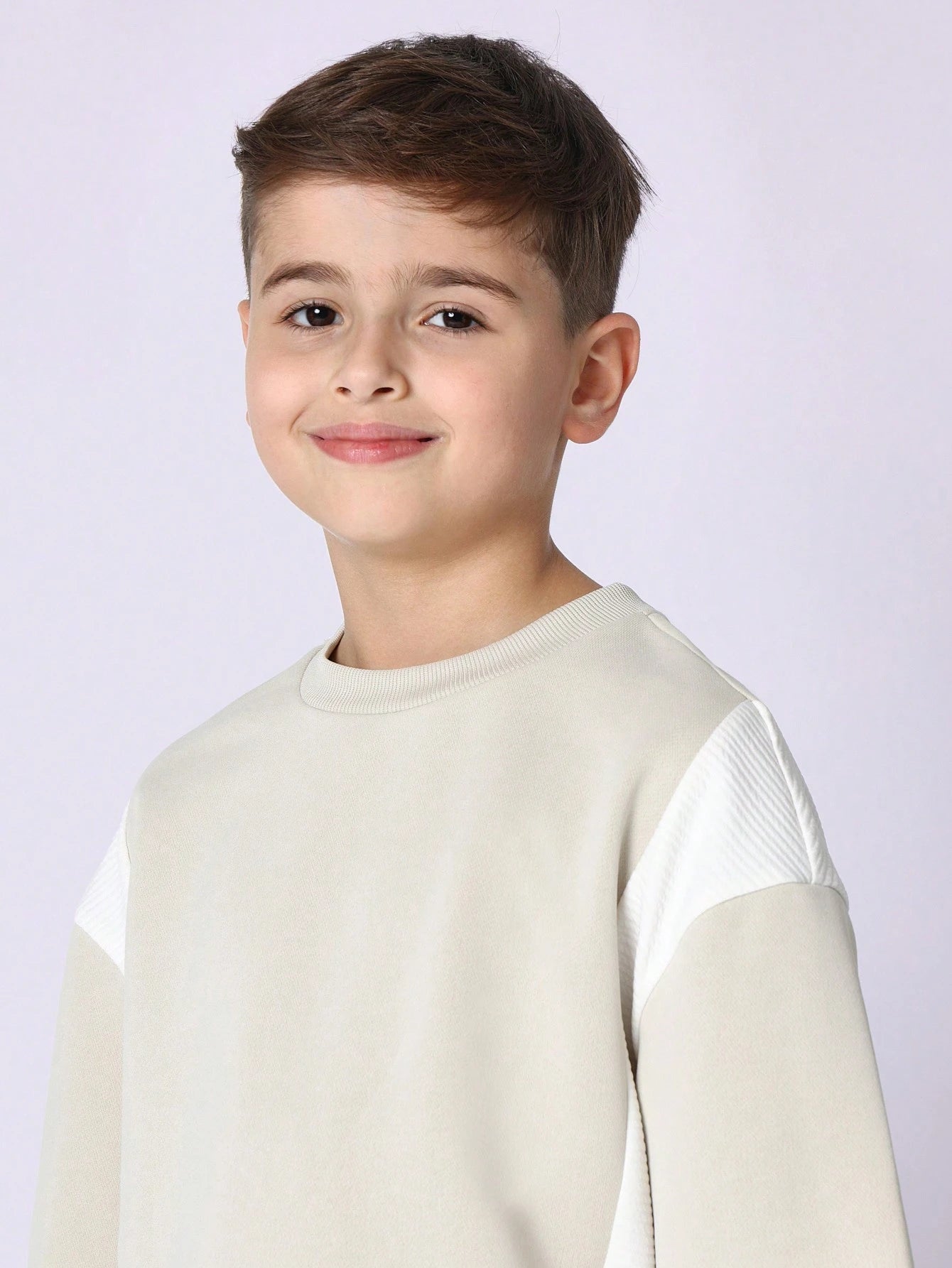 Tween Boys Comfy Regular Fit Colour Block Panel Textured Short Sleeve Tee And Short