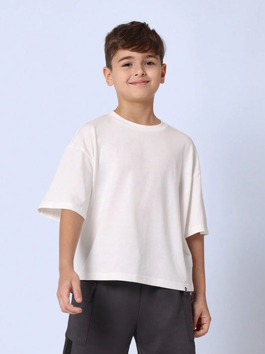 Tween Boys Comfy Oversized Fit Short Sleeve Tee With NYC Graphic Print