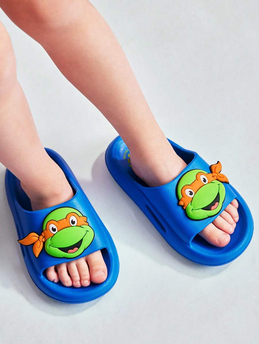 Cartoon Turtle EVA Slippers Blue